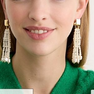 J crew Freshwater pearl drop earrings
